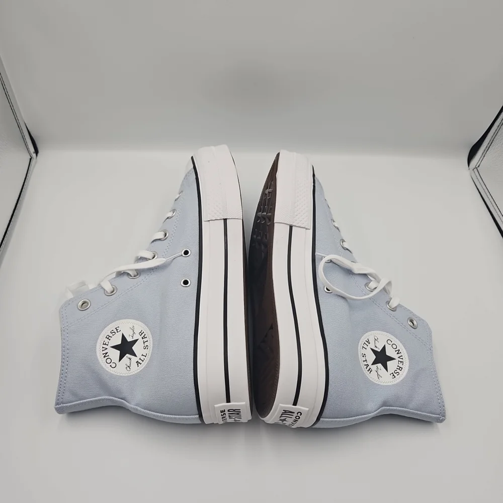 Converse Light Blue High-Top Sneakers - Picture 6 of 9